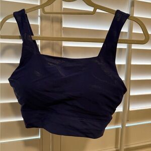 Navy Blue Cropped Tank Top